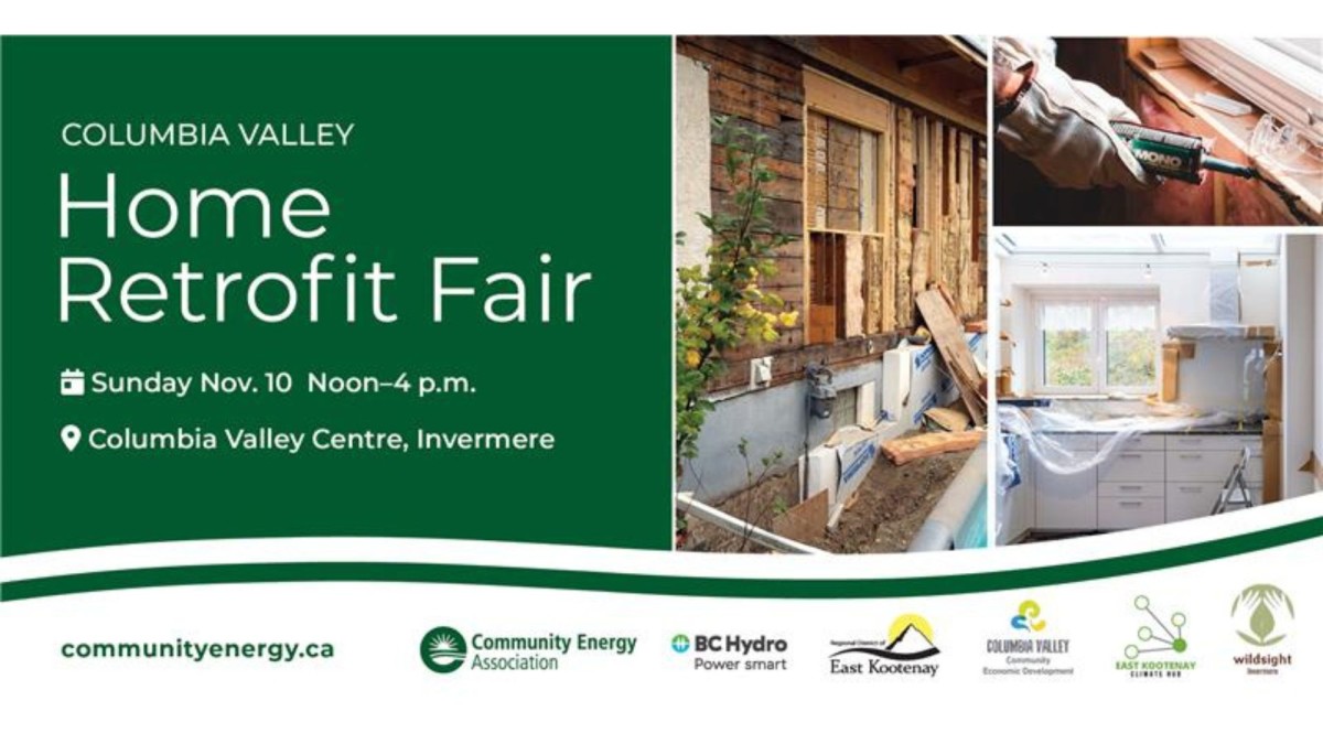 Home Retrofit Fair poster with event details, logos and images of renovation