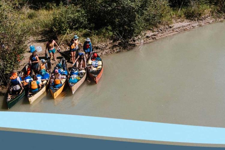 Canoes on the Columbia River