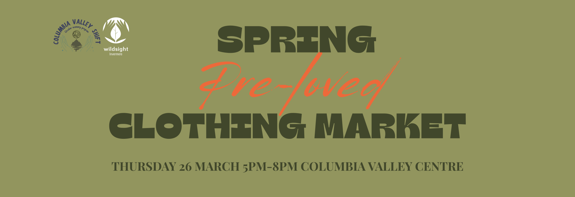 Poster for spring pre-loved clothing market